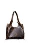 Genuine Leather, Handmade, Zippered Organizer, Tote Women's Shoulder Bag - 7