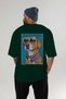 For Dog Lovers 61 Back Dog Print Green Oversize T-Shirt 100% Cotton Unisex Dog Lover Premium Design - 5