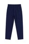 1019 Women's 100% Cotton Gabardine Elastic Waist Carrot Cut Trousers Navy Blue - 3