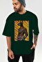 For Dog Lovers 36 Front Dog Printed Green Oversize T-Shirt 100% Cotton Unisex Dog Lover Premium Design - 6