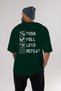 Push Pull Legs Oversize Back Printed Green T-Shirt 100% Cotton Streetwear Premium Comfortable Fit - 5