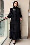 Ruffled Pleated Blouse Skirt Evening Dress Set
