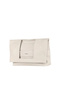 Beige Leather Women's Portfolio Bag - 3
