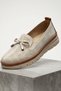 Alesta - Women's Orthopedic Sole Casual Loafer Cream Women's Shoes; Comfortable Flexible Knitted Textured Laser K - 3