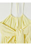 Yellow Halter Neck Openwork Dress - 8