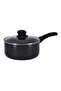 Non-Stick Aluminium Saucepan With Lid Grey/Black 16cm