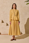 Mustard Lace Detailed Dress - 4