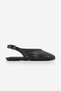 Women's Blunt Toe Hand Knitted Mary Jane Strappy Daily Ballerinas Zelna Black - 3
