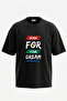 Panafrican Dream Design Back Printed Cotton Black Oversize T-Shirt