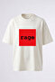Rage Design Back Printed Cotton White Oversize T-Shirt