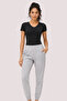 Women's V-Neck Cotton & Modal Short Sleeve Basic Stretchy T-Shirt - Comfortable Fit for Daily Use - 4