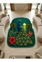 Sdt Special Cut Tropical Peacock Patterned Green Woven Base Decorative Carpet Sdt3012 - 2