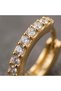 316L Steel Women's Earring Set of 6 Gold Color Zircon Stone Hoop Model - 4