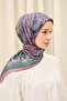 Lorena - Velora Ethnic Series Scarf - Dark Green, Green, Dusty Rose, Pink 161027-12 - 4