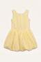 100% Cotton Sleeveless Brode Crew Neck Gathered Waist Yellow Dress Girls G8982A826Hs - 7