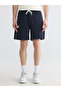 Kappa Navy Blue Comfortable Fit Printed Men's Sports Shorts - 2