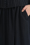 Viscose Suit with Striped Shirt and Skirt - Navy Blue - 3