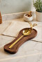 Kitchen Organizer Wooden Spoon Holder Decorative Countertop Spoon Rest Horned Deer Gold