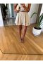 Bruce Gingham Short Skirt - Beige - 2