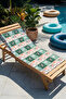 Tropical Palm Tree Beach Towel with Bird Figure - Bohemian Green Pink Marine Quick-Dry Microfiber Towel