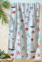 Sea Shell Starfish Marine Beach Towel - Light Blue Nautical Sailing Quick Dry Towel Coverlet - 2