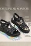 Shoe Basket Large Size Genuine Leather Ultra Comfortable Lightweight Comfort Sole Women's Sandals - 3