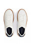 Men's Comfortable Flat Sole Heel Color Gradient Leather Ecru1 Sneaker - 3