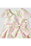 Round Neck Sleeveless A-line Dress with Floral Print - 3