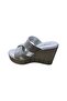 Women's Wedge Platform Heeled Glittery Slippers - 4
