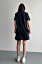 Women's Modal Fabric Shorts Comfortable Cut Casual Two-Piece Set Smoked 3202 - 4