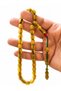 9.5X8.5 mm Cask Cut Dense Marbled Old Syria Stick Prayer Beads – Master Craftsmanship Collectible Model