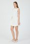 Cotton Ruched Detail U-Neck Short Regular Lining Dress # 00782 - 3