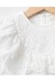 Baby Girl Muslin Lace Detailed Jumpsuit and Headband Set - 2