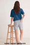 Women's Oversize Plain Unprinted T-Shirt Short Sleeve Summer Crew Neck - 3