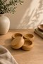 Bamboo 4-Piece Snack Bowl Set for Breakfast - Natural Wooden Serving Tray, Breakfast Bowl, Appetizer and Nut Serving Set - 5
