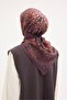 Tencel Monare Scarf Stone Pattern Burgundy 90X90 - 4