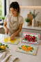 3-Piece Glass Cutting Board |   Colorful Fruits |   17cm X 29cm - 5