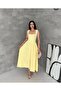 Women's Modal Fabric Square Neck Maxi Dress with Ruffle Detail – Flowy and Comfortable Fit - 2
