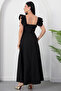 Square Neckline Shoulder and Skirt Ruffle Dress Grs4052 - 7