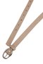 Women's Oval Silver Buckle 110 cm Standard Beige Women's Belt - 3