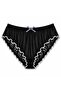 Transparent Tulle Black Ruffled Panties 2-Pack Red & White Detailed - 2