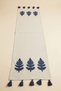 Buldan Handmade Colorful Tree Suzane Embroidered Tasseled Buldan Handmade Decorative Cotton Runner 40X130 cm - 8