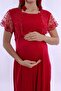Maternity Nightgown Suitable for Pre- and Postpartum Use Effortt - Cherry - 7