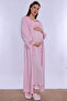 Maternity Nightgown Set with Nursing Features and Robe Effortt - Pink - 8