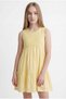 Girl's Sleeveless Dress with Lace Detail