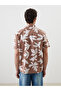 Nevavm with Difference Regular Fit Short Sleeve Patterned Men's Shirt - 4