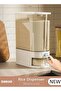 10Kg Rice Dispenser, Clear Large Dry Food Storage Container with Measuring Cup & Time Scale