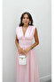 V-Neck Zero Sleeve Modal Waist Fitted Maxi Dress - 4