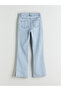 Girl's Jeans Pants with Adjustable Elastic Waist - 3