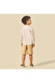 Mandarin Neck Long Sleeves Shirt and Shorts Set with Stripes - 4